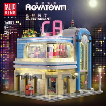 

MOC 16001 City Streetview Toys The Downtown Diner Model sets Assembly Bricks Building Blocks Kids Educational Toys Gifts