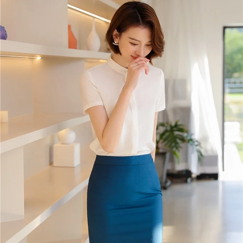 Casual Interview Suit with Slim Skirt 