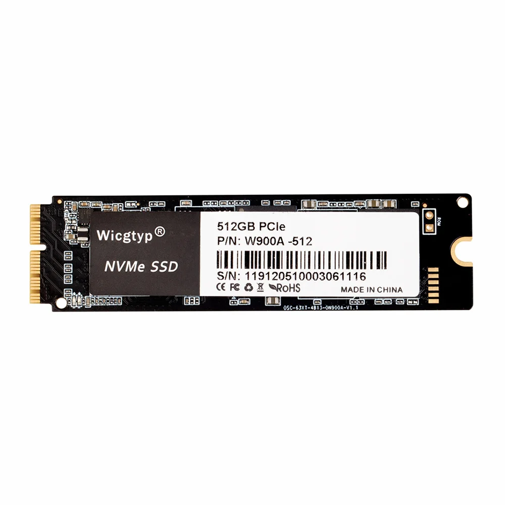 Новый твердотельный накопитель Wicgtyp 256 ГБ 512 ТБ M.2 SSD PCIe для Mac M2 NVMe MacBook Air Macbook Pro mac