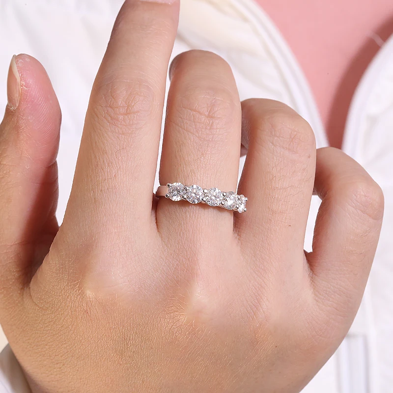 2.0CTW Round Cut DEF Color CVD HPHT Lab Grown Diamond 14K White Gold  Female Gold Ring,Wedding Ring Pave Set Style