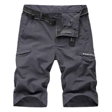 Летние шорты, новая мода, мужские повседневные шорты, быстросохнущие, полиэстер, прямые, свободные, мешковатые, повседневные, короткие брюки, мужская одежда