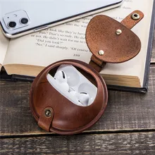 Portable Leather Protective Case For Apple Airpods Pro 3 Wireless Earphone Storage Box Headphone Case