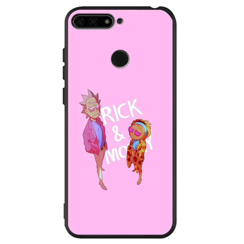 Черный силиконовый чехол Ricky Morty для телефона Huawei honor 30 8 8X 9 10 Lite 20 Mate Pro Y9 2018