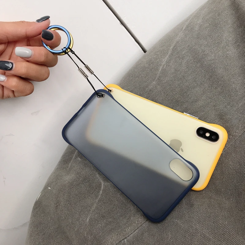 Бескаркасный Прозрачный чехол для телефона для iPhone X 7 6S 8 Plus, чехол XS Max XR 11 Pro Max с кольцом-держателем для пальца, чехол-подставка s