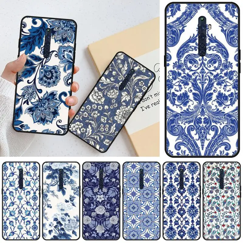Синий и белый фарфор DIY чехол для телефона с рисунком OPPO R11 11S plus RENO 2Z R15pro R17pro Realme 2 3 5