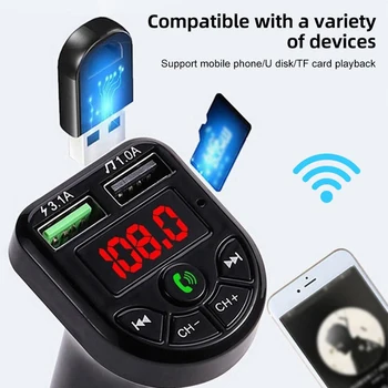 

Dual USB Charger 12-24V TF U Disk Music Player FM Transmitter MP3 Player Dual USB Charger Adapter Converter FM Transmitter