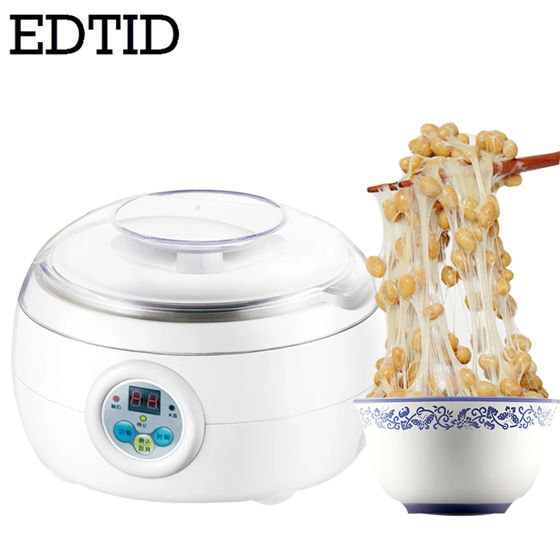 EDTID Automatic Electric Natto Maker Stainless Steel Cups Yogurt Tempeh
