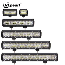 Nlpearl Light Bar/światło robocze 4-23 calowy listwa Led zestaw terenowy LED światło robocze dla ciężarówek Offroad ciągnik 4x4 SUV ATV łódź 9-36V