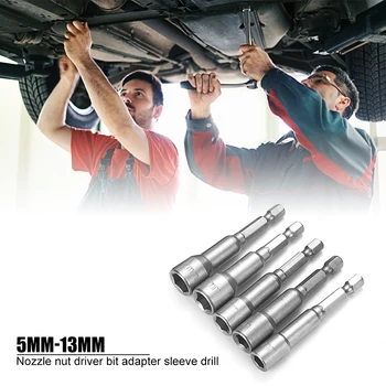 

5-13mm 5/9/18pcs Socket Adapter Hexagon Shank Set Electric Impact Driver Drill Connector Conversion Bar for Auto Maintenance