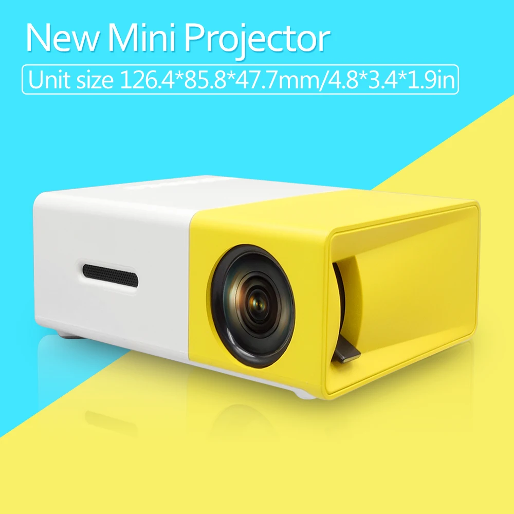 Мини проектор детский AAO YG300 с поддержкой 1080P Портативный светодиодный для