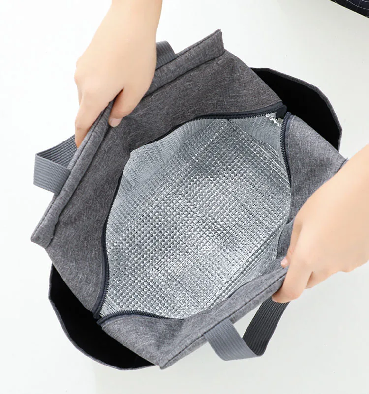 Sac à Déjeuner Isotherme à Rayures, Sac Isotherme Réutilisable, Pour La