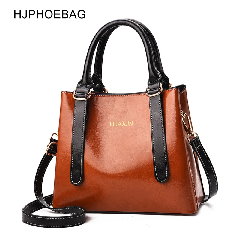 HJPHOEBAG Винтажные Сумки из искусственной кожи женские дорожные сумки Простые