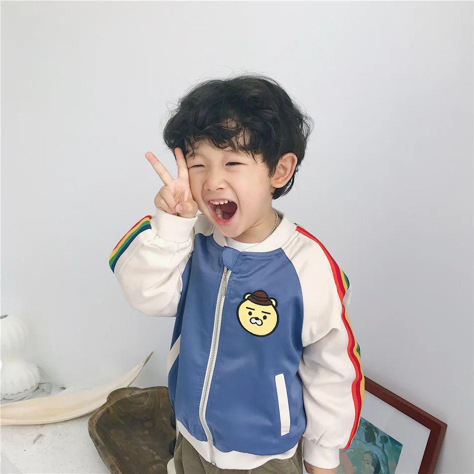 Tonytaobaby/осенне-зимняя одежда новая детская одежда пальто с рисунком радуги куртка для малышей пальто для девочек куртки для мальчиков