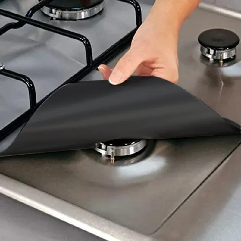 1/4pc Stove Protector Cover Liner Gas Stove Protector Gas Stove Stovetop Burner Protector Kitchen Accessories Mat Cooker Cover - Cookware Parts - AliExpress