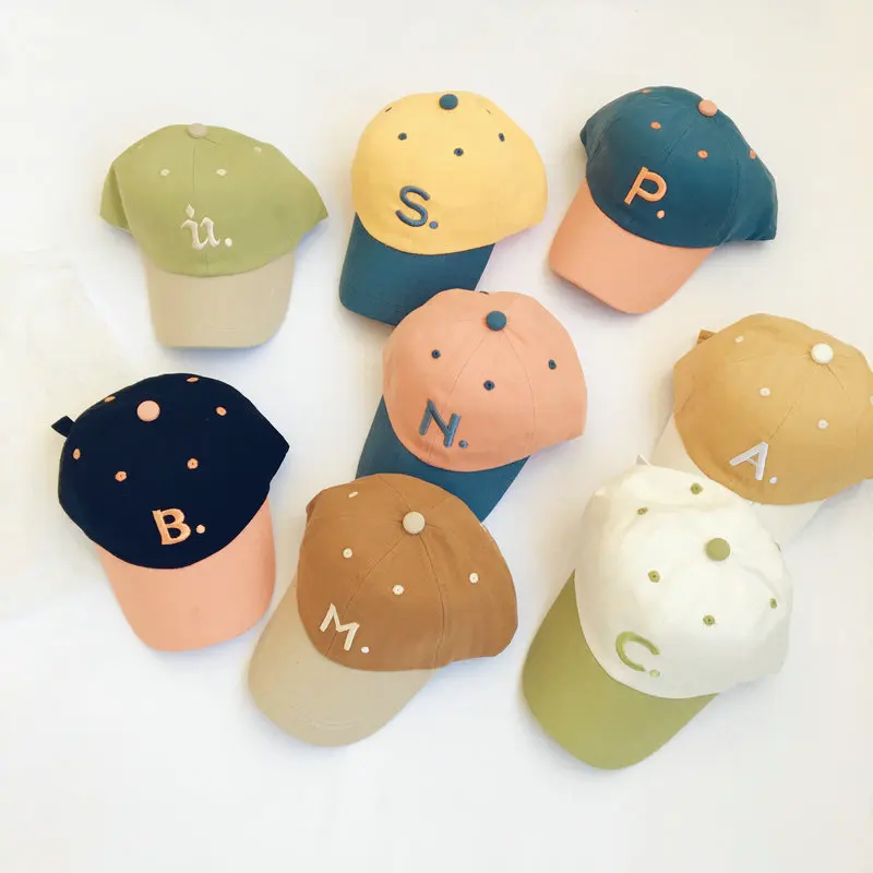 Embroidered Letter Toddler Baby Baseball Caps For Boys Girls Spring Summer Outdoor Sun Hats Adjustable Kids Visors Unisex Bonnet winter baseball cap