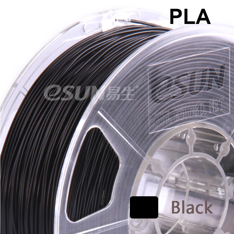 PLA Balck Esun PLA, PLA+ нить цвета кожи 340 м, 1,75 мм, 1 кг/Быстрая из России - Цвет: PLA Balck