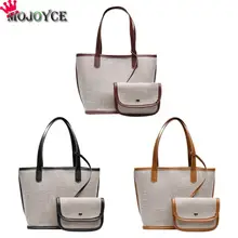 2 шт./компл. хозяйственные сумки Женская классическая сумка через плечо кожаная льняная большая сумка сумки для отдыха для ежедневных покупок