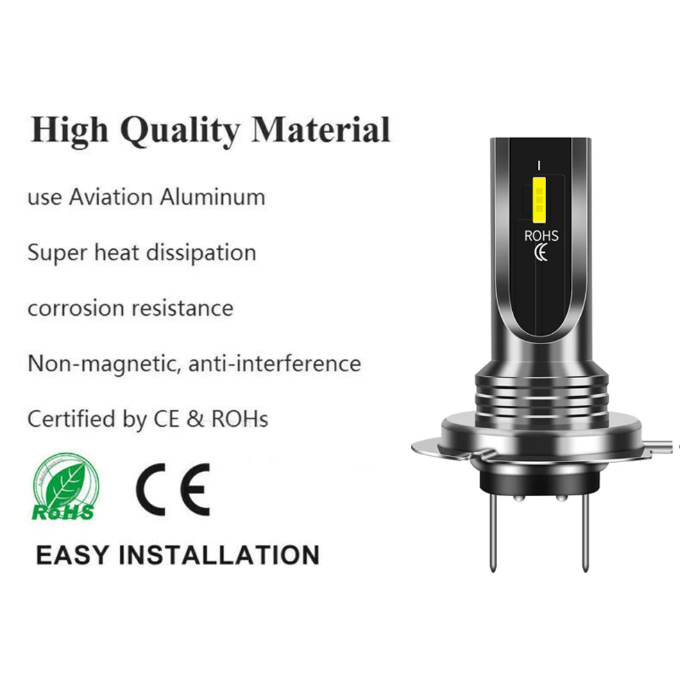 2Pcs H8 H11 LED HB4 9006 HB3 H9 H16 Car Fog Lights H7 H4 Headlight Blub 16000Lm 6000K White 4300K Lemon Yellow Auto Lamps