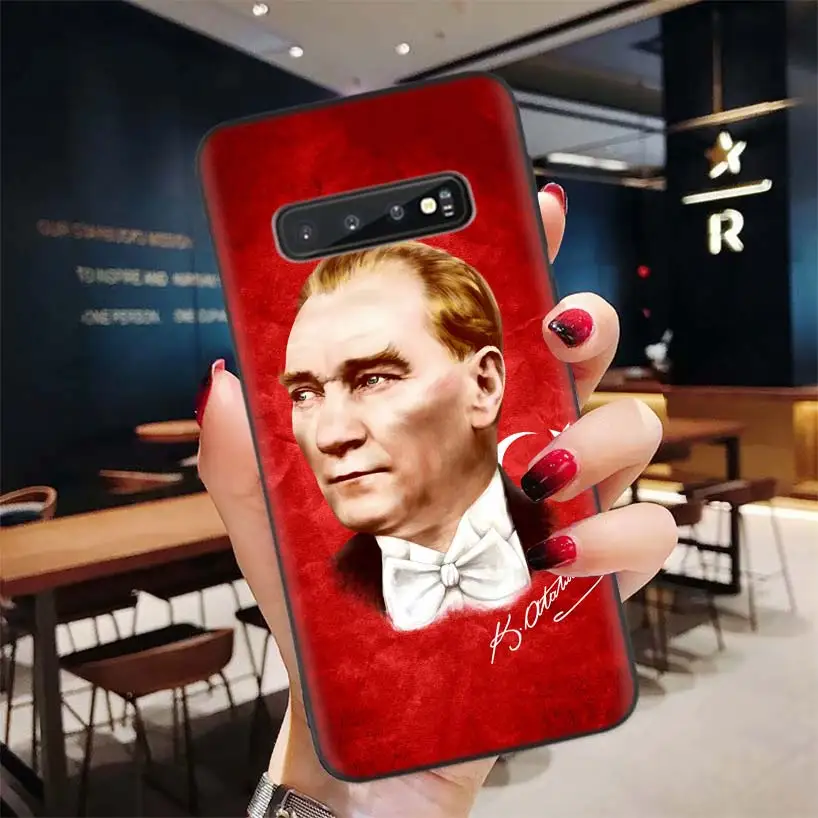 BD206-10 Турция Мустафа Кемаль Ататюрк черный чехол для samsung Galaxy S10 Note 10 9 8 S9 S8 J4 J6 J8+ плюс S7 S6 силиконовый чехол для телефона - Цвет: BD206-10