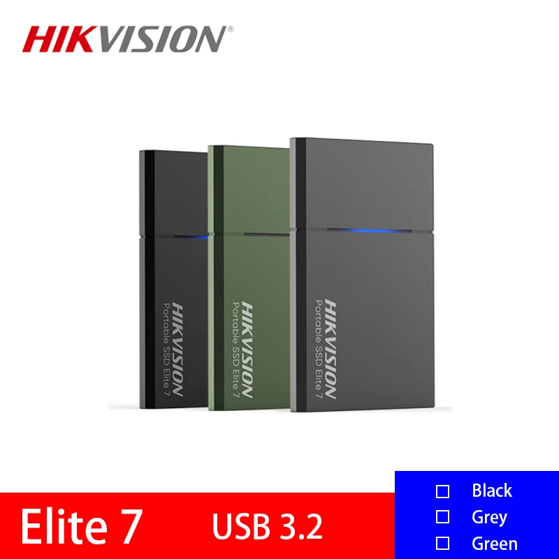 Hikvision Elite 7 внешний жесткий диск Портативный SSD 500 ГБ 1 ТБ USB 3 2 Gen 1060 МБ/с.