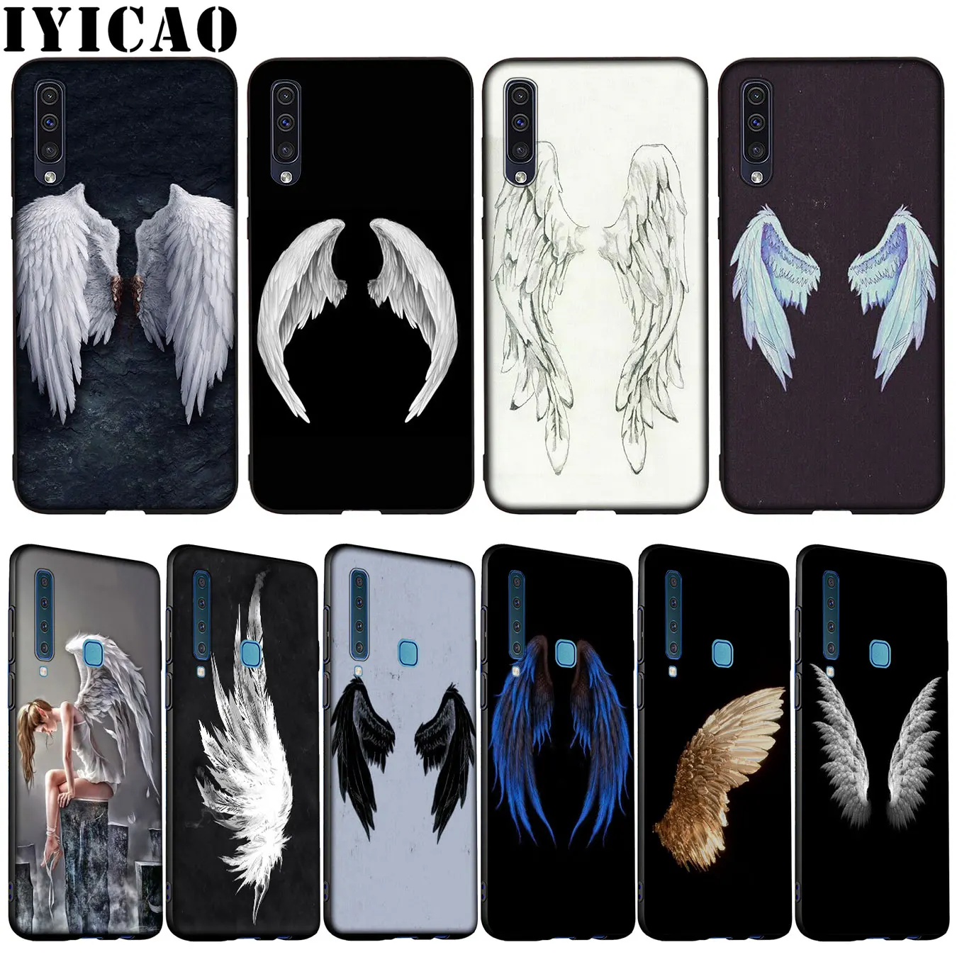 Силиконовый чехол с крыльями ангела для Samsung Galaxy A70 A60 A50 A40 A30 A20 A10 M10 M20 M30 M40 A20E |