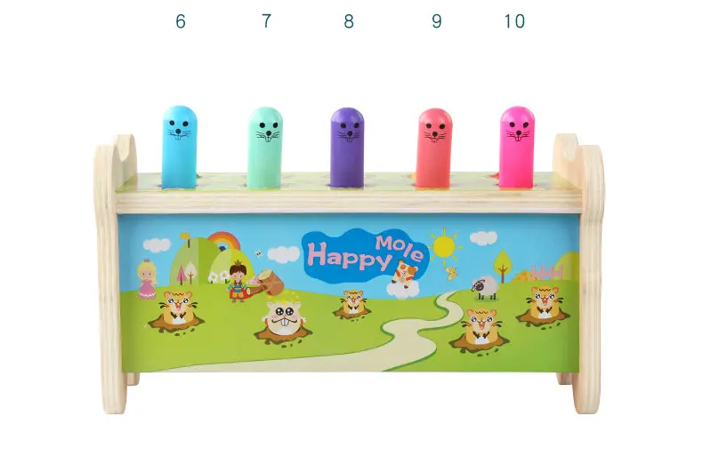 Whac-A-Mole игра детская деревянная игрушка, детские напольные игры Дошкольное обучение Развивающие игрушки для малышей, строительные блоки игрушки