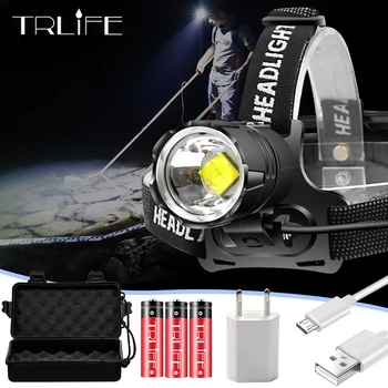 

XHP70.2 LED Headlight Powerful Fishing Lamp USB Torch+ T6 LED Headlamp Ultra Bright Zoomable Head Flash Lantern By 18650