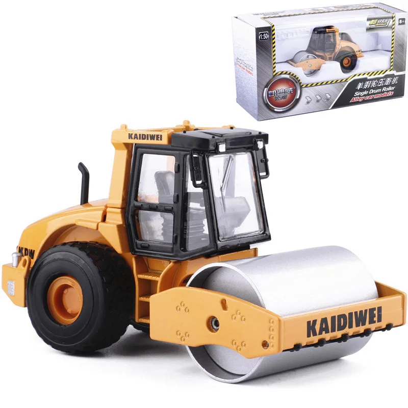 

Cadeve Fully Alloy Road Roller Single Steel Single Wheel Road Roller Alloy Engineering Vehicle Model Toy 625018