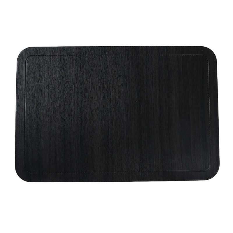 Коврик из искусственной кожи для обеденного стола, коврик с имитацией древесины, теплоизоляционный коврик, Нескользящие современные подставки под тарелку 45x30 см