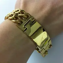 Высококачественный Браслет из нержавеющей стали с двойной цепочкой христианский Гладкий ID браслет мужской драгоценный камень Байкер подарок 23 мм 9"