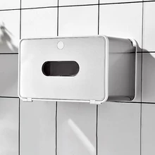 Настенные аксессуары для ванной комнаты, самоклеющиеся коробки для туалетной бумаги, водонепроницаемые устойчивые полки для дома