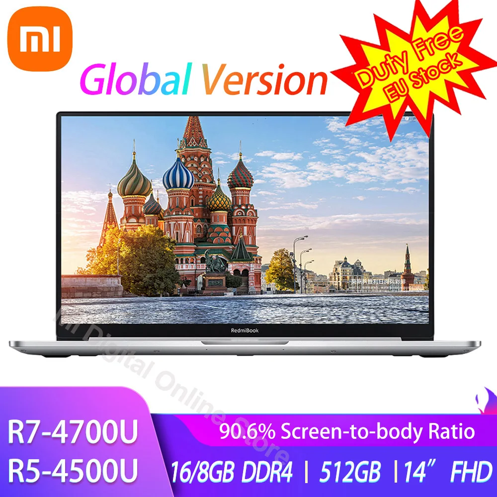 Original Xiaomi Redmibook 14 II portátil AMD Ryzen 7 4700U/ R5 4500U 14 pulgadas FHD pantalla Windows 10 16GB/8GB DDR4 SSD de 512GB