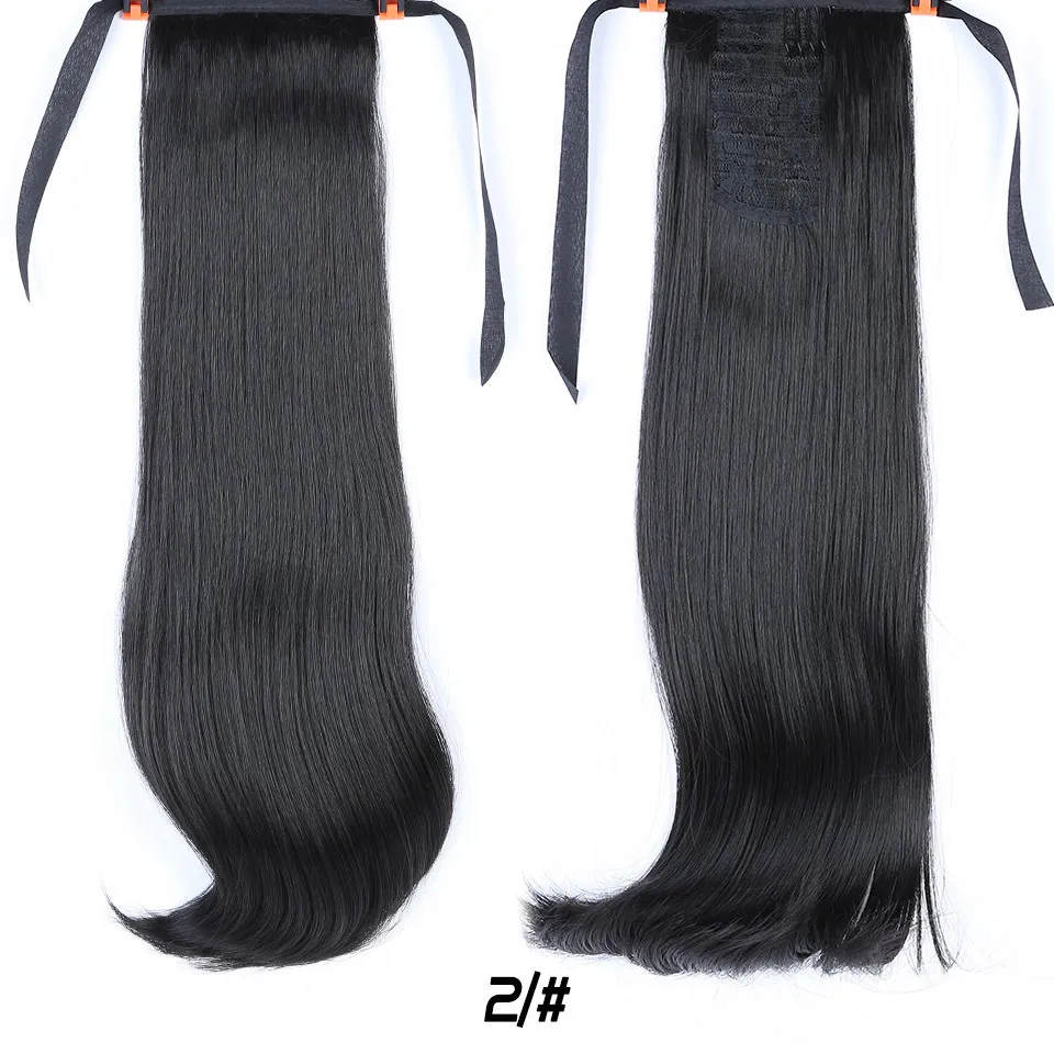 Buqi длинные прямые черные конские хвосты на заколках, конский хвост, термостойкие волосы для наращивания, накладные волосы для взрослых женщин