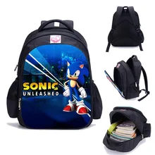 Аниме Sac Dos 3D Соник Ежик 16 дюймов рюкзаки для школы подростков школьный рюкзак для девочек рюкзак KPOP для мужчин на молнии Bookbag
