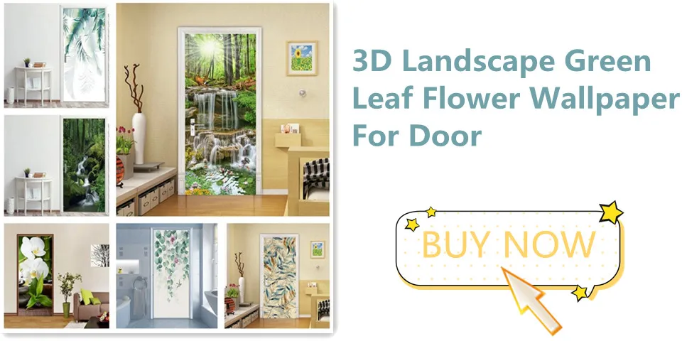 Creative 3d Door Sticker 95x215cm Custom Size Self Adhesive Wallpaper On The Doors Diy Renovation Waterproof Poster For Bedroom Door Stickers Aliexpress