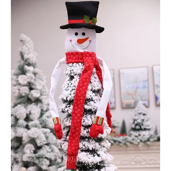 

Christmas Tree Topper Cute Top Hat Winter Party Tree Decorations Old Man Snowman Ornament Christmas Decorations 2020