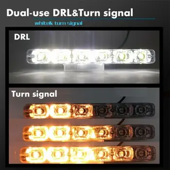 

Accessory Daytime Running Light Parts Replacement Turn Signal Amber&White