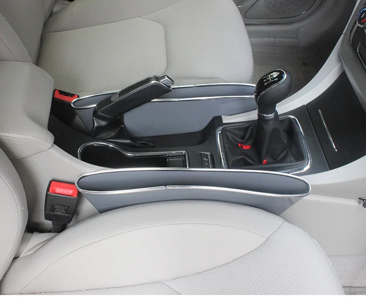 YOLU пластмассовый для автомобильного сидения щелевая ловушка карман ящик для хранения Органайзер держатель для сиденья замена салона серый/бежевый/черный