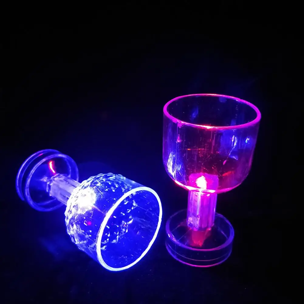 50ml LED Flashing Color Change Water Activated Light up Beer Whisky Drink Cup Luminous Wine Party Supply Drinking Tools | Дом и сад