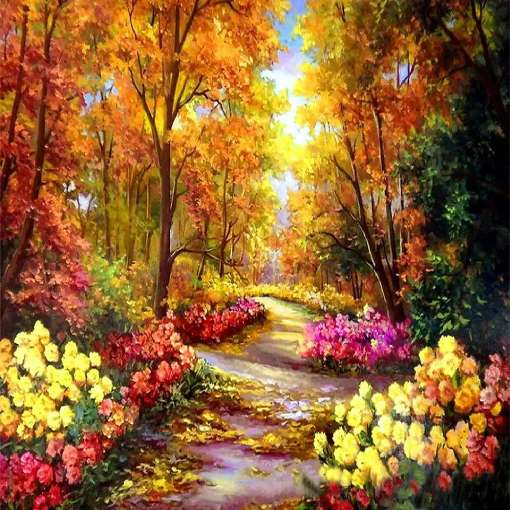 

Yfashion DIY Canvas Painting Digital Oil by Number Kit Paint Home Wall Art without Frame
