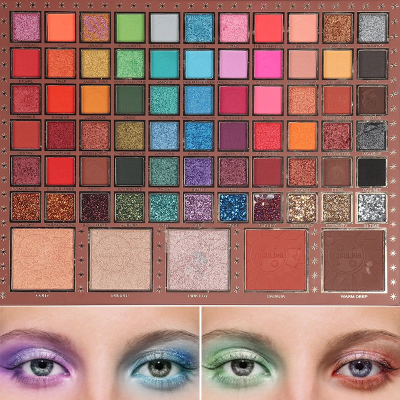 EZSOZO 71 Eyeshadow Palette Set Palette Long-lasting Waterproof Highlight Glitter Powder Makeup Matte Shadow Feminine Cosmetics