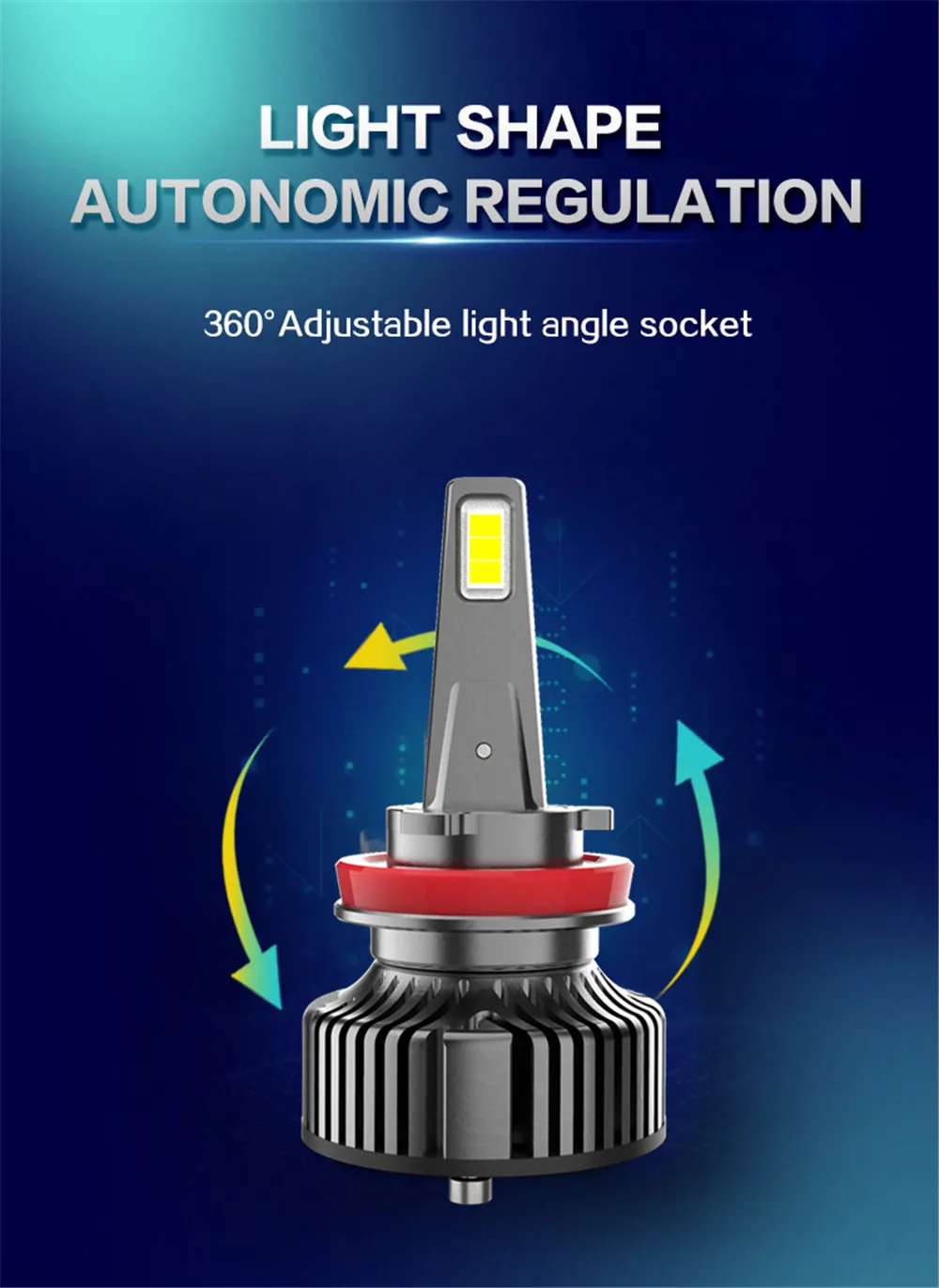 YOTONLIGHT 2 x Canbus H11 H7 Bulb Led Headlights H4 H1 H8 9005 9006 HB3 HB4 Led Lamp 9004 9007 H16 5202 H13 D1 D4 D5 80W 20000LM