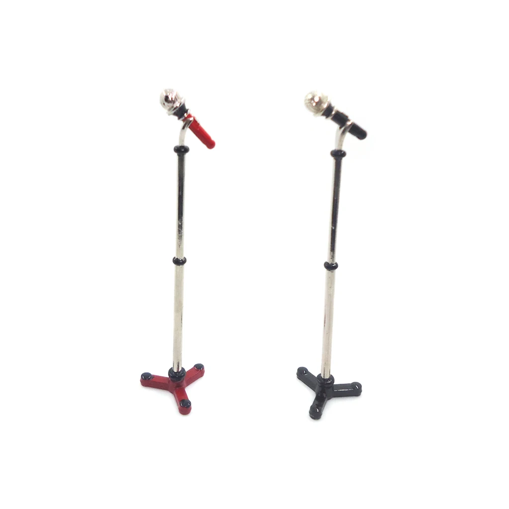 Dollhouse Miniature Musical Instrument Alloy Mic Music Room Furniture Decor Dollhouse Miniature Musical Instrument Alloy Mic Music Room Furniture Decor