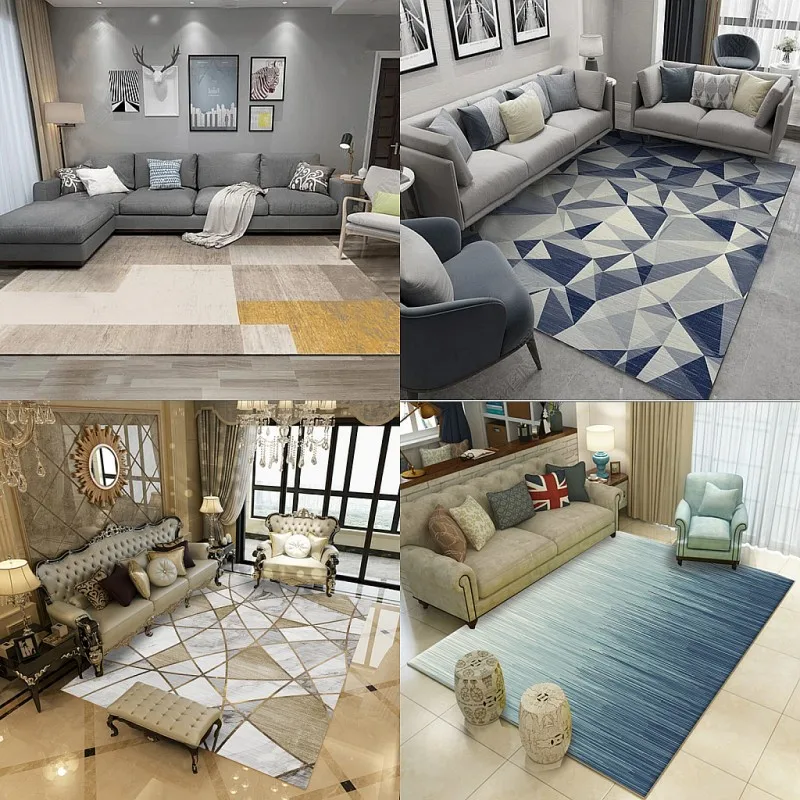 Простой современный ковер гостиная чайный коврик для стола изготовленный на заказ бытовой прикроватная тумбочка для спальни Одеяло Полный большой ковер татами