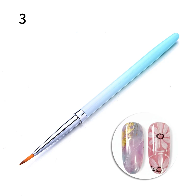1 шт УФ-Гелевая Кисть-вкладыш, ручка для рисования, градиентная ручка, кисть для рисования ногтей, для маникюра, 8 моделей - Color: 03