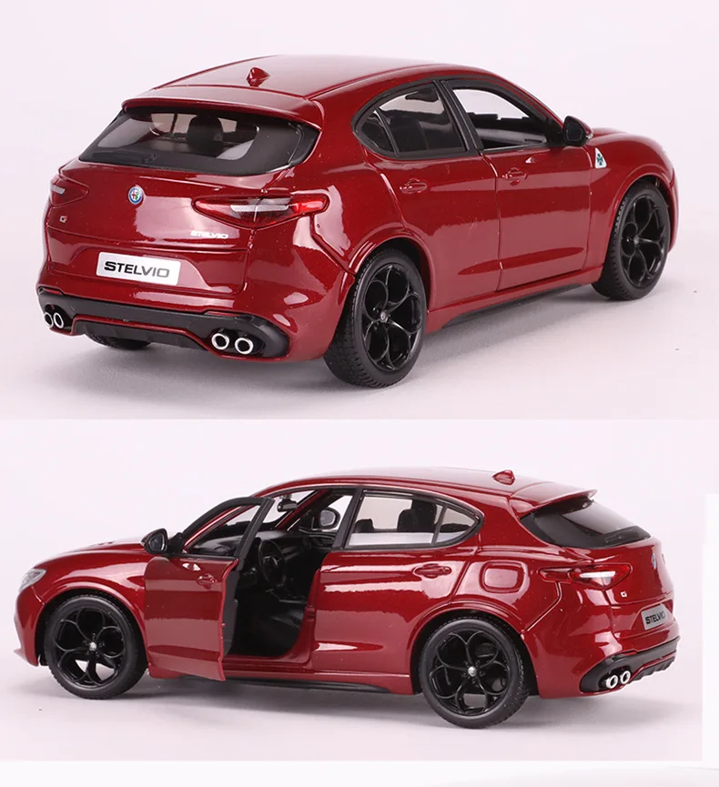 Bimeigao 1:24 Alfa Romeo модель автомобиля из сплава Stelvio Clover SUV Giulia