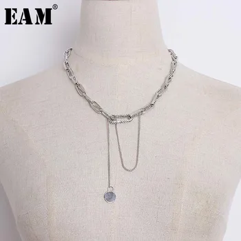 

[EAM] High Quality Stylish Split Joint Long Women Necklace New Temperament Fashion Tide All-match Spring Autumn 2020 1U431