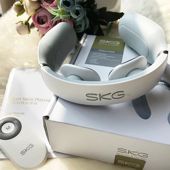 

SKG Cervical massager fashion and high quality CE FDA CB 2020 New portable Rechargeable Wireless Electric Neck Massager
