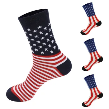 

Stitching Color America Flag Printed Socks 2020 Soft Comfort Sock