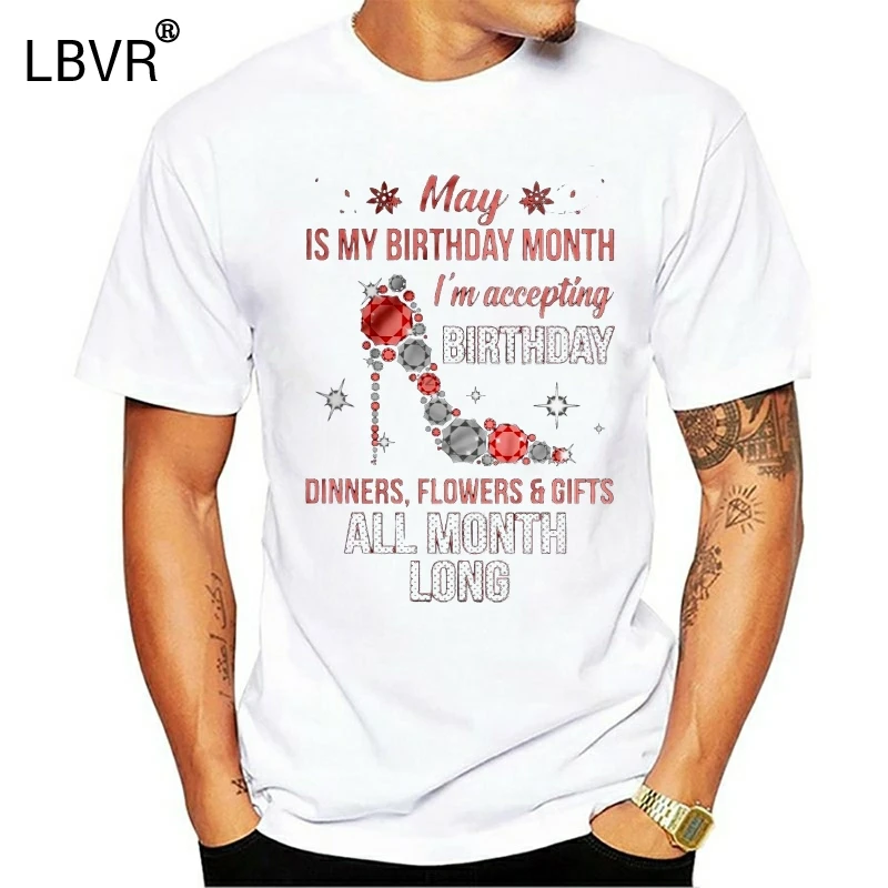 Забавная Мужская футболка модная с надписью May Is My Birthday месяц я принимаю день